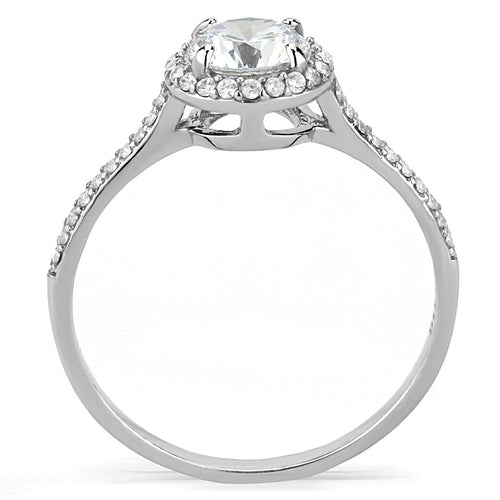 DA022 - High polished (no plating) Stainless Steel Ring with AAA Grade